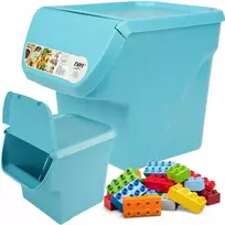 Dėžė daiktams, kaladėlėms, kreidelėms, žaislams Vegbox 13l mėlyna