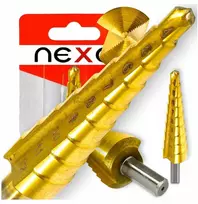 Nexo pakopinis kūginis grąžtas metalui plienui medžiui skardai plastikui 4-12 mm