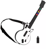 Doyo gitaros valdiklis, skirtas pc ir ps3 guitar hero gitarai su dirželiu, idealus guitar hero, clone hero ir rock band žaidimams, aukštos kokybės, skirtas guitar hero ps3 ir pc (5 mygtukai, baltas)