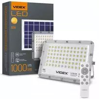 Led prožektorius 50w su akumuliatoriumi ir saulės baterija