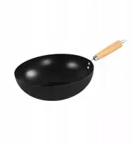 Wok keptuvė, skirta virti, keptuvė kiaušiniams kepti, universali keptuvė plokščiu dugnu, 24 cm