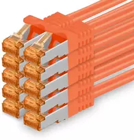 1attack.de Cat.7 tinklo kabelis Cat7 ethernet kabelis patch kabelis tinklo Lan kabelis Cat.7 neapdorotas kabelis 10gb/s (sftp pimf lszh) rinkinys su rj45 jungtimi cat.6a