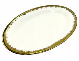 Ovali porcelianinė lėkštė Gold Dream 25,5x17cm