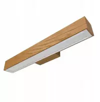 Innovagoods Led Wood ąžuolinis sieninis šviestuvas 40 cm, montuojamas ant paviršiaus, virš veidrodžio, loft stiliaus, 18w, 4000k