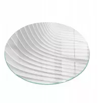 Grūdinto stiklo apsauginis padėklas po krosnele, banguotos švelnios linijos, ⌀ 60 cm