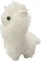 Alpakos minkštas žaislas, miela ir švelni lama, maža alpakos minkšta žaislas, 25 cm stovinti alpakos pliušinis žaislas, balta minkšta alpaka, alpakos kimštinis žaislas, gimtadienio dovanos mergaitėms ir berniukams (balta)