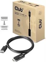 Club3d displayport™ 1.4 į hdmi™ 2.0b hdr kabelis male/male 2m/6.56 ft. - kabelio sąsajos/lyties adapteriai (displayport 1.4, hdmi 2.0, male/male, 2 m, juodas)