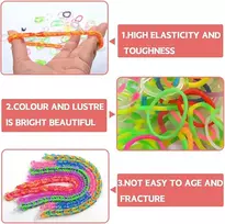 Tslbw loom bands rinkinys 2000+ spalvingų gumelių 32 spalvų twist bands su s-segtukais pasidaryk pats apyrankėms, skirtas gaminti rankų darbo apyrankes, draugystės apyrankių rinkinys