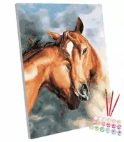 Creart Paveikslas tapyba pagal numerius ant rėmo, arklys, žirgai, 40x50 cm
