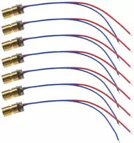 Ototec 20 vnt. raudonas lazerinis diodas 5v 650nm mažiau nei 5mw raudono taško lazerio galvutės diodas lygio matuokliui grunto instrumentas 75mm ilgio