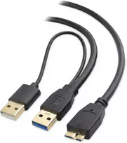 Micro Usb 3.0 Y tipo maitinimo kabelis, 0.5m