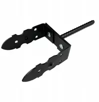 Stulpo pagrindas, reguliuojamas dekoratyvinis inkaras 0-210 mm betonui, juodas strypas 20 cm