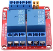 2 kanalų relės modulis 5v 12v 24v valdymo plokštė su optokoplieriaus izoliacija aukšto ir žemo lygio trigeris 50x41x18.5mm (5v)