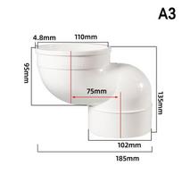 110 mm WC jungties antgalis Tualeto keitiklio vamzdis Poslinkio dizaino prailginimo adapteris Tualeto nuotekų perkėlimo flanšo prailgintojas Adapteris white