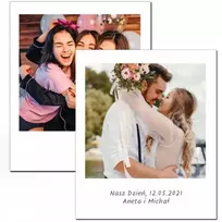Foto magnetas su nuotrauka šaldytuvui polaroid 16 vnt su parašu padėka