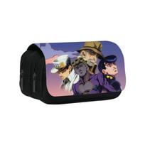 Jojos Bizarre Adventure Print Double Layer Pencil Case With Large Capacity For Study And Office Use Style 18