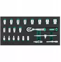 Stalco galvučių raktų rinkinys 3/8", 6-24mm, S026390038