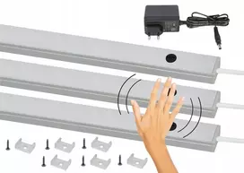 Led po spintelėmis skirtas apšvietimas virtuvei, stalviršiui 3x 20cm, Bekontaktis