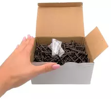 500 vnt. rudos spalvos antikorozine danga 4.2 x 55mm medienos konstrukcijų varžtai torx galvutė type 17 įleidžiamas išorinis varžtas (500, 4.2 x 55mm)
