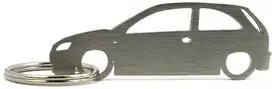 Nerūdijančio plieno raktų pakabukas Opel Corsa C 3d