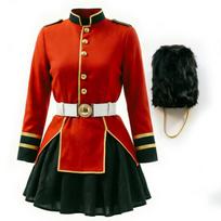 Cosplay Halloween Female British Royal Guard cos Dress Queen of England Guard Guard Honor Guard Stage Party Costume M red