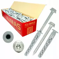 Rėminiai kaiščiai Kpr-fast 10x120 mm Klucz+tx 50 vnt Klimas Wkręt-met