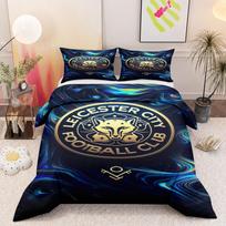 Leicester City Football Club Logo Bedding Set (1 duvet cover, 2 pillowcases, duvet not included) 220x240cm