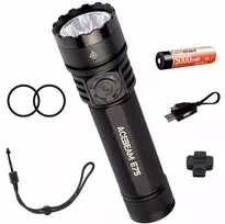 Acebeam E75 Led žibintuvėlis su akumuliatoriumi 5000mah Usb-c juodas 260m 4500lm