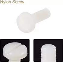 Sourcing map nailono mašininiai varžtai plokščia galvute su įpjova m4 x 25 mm, 20 vnt.