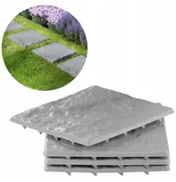 Strend Pro 4 sodo takelių rinkinys su akmens efektu pilkas pp 30x30