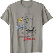 Napoleon Dynamite Inspired Tina Dinner Sketchbook Tee 130 gray