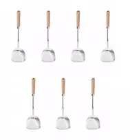Ikea Vardagen lopetėlė wokui, nerūdijantis plienas/bukas, 36 cm