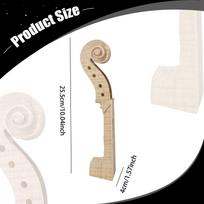 4/4 Violin Neck Head, Handmade Parts, Easy-to-use Musical Instrument Accessories