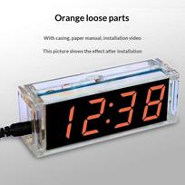 Electronic Clock DIY KIT LED Microcontroller Kit Digital Clock Time Light Control Temperature  Diy Electronic Kit
