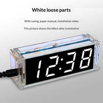 Electronic Clock DIY KIT LED Microcontroller Kit Digital Clock Time Light Control Temperature  Diy Electronic Kit