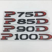 P75D P85D P90D P100D letter logo car sticker for Tesla MODEL 3 X S Y refit rear boot labels trunk displacement digital decal DQ5 P85D