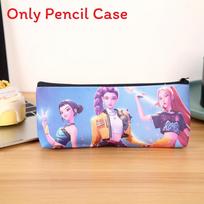 Kpop Demon Hunters Pen Case Large Capacity Pu Storage Bag For Students And Office Use Style 3 gray