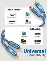 Emk 2rca Stereo Garso Kabelis, 2m, Nailono Pynė, Aliuminio Korpusas