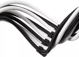 Silverstone sst-pp07e-eps8bw maitinimo šaltinio ilgintuvas 30 cm eps 8-pin į eps/atx 4+4-pin juodas + baltas