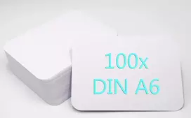 A6 kortelės Diy, baltos, 350 g/m², 100 vnt.