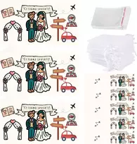 Dolplp! 50 originalių vestuvių dovanėlių rinkinys, 50 vestuvių dovanėlių rinkinys, 50 maišelių saldumynams, vestuvėms, dekoravimui kaip dovana