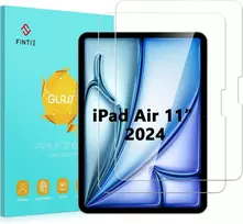 Fintie ekrano apsauga, skirta Ipad Air 11 colių (m3) 2025 / (m2) 2024 - (2 vnt.) skaidri Hd ekrano apsauga, 9h kietumo apsauginis stiklas, atspari įbrėžimams ekrano apsauga, ekrano apsaugos plėvelė