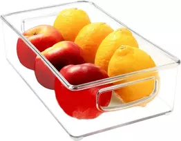 Youngever 4 dalių šaldytuvo konteinerių rinkinys 25 x 15 x 8 cm, sandėliuko organizatorius, dėžė šaldytuvui