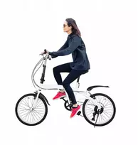 Kelioninis QKids 20" Sulankstomas triratis, baltas