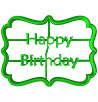 Formelė "happy Birthday" 8cm gimtadieniui, 1 vnt.