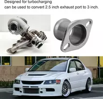 Turbo išmetimo flanšas, 2 varžtų išmetimo flanšas 3 colių nerūdijančio plieno vamzdis į 2,5 colio žemėjantį turbo išmetimo adapterį