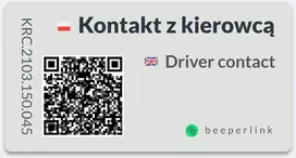 Automobilinis kontaktinis lipdukas ant stiklo Beeperlink Avarinis kontaktas