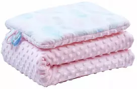 Antklodės ir pagalvės komplektas darželiui žieminis arba vasarinis 80x120 Minky raštai
