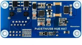 Waveshare poe ethernet/usb hub hat, skirtas raspberry pi zero/zero w/zero wh, 3x usb 2.0 prievadai, atitinka 802.3af standartą