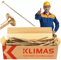 Staliaus medvaržčiai medienai 6x240 lėkšteliniai torx 100vnt Wkcp-06240 Klimas